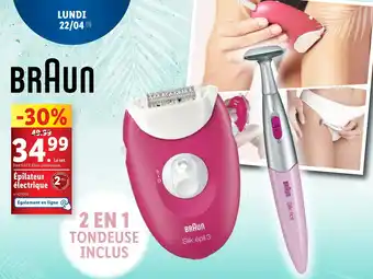 Lidl Braun Épilateur électrique offre