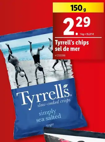 Lidl Tyrrell’s chips sel de mer offre