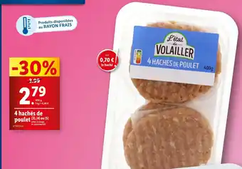 Lidl L'état du volailler 4 hachés de poulet offre