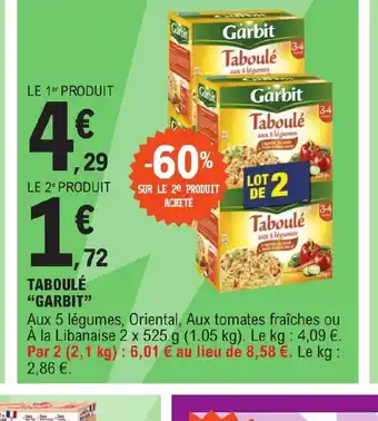 E.Leclerc Express Taboule garbit offre