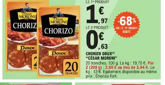 E.Leclerc Express CHORIZO DOUX CÉSAR MORONI" offre