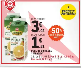 E.Leclerc Express PUR JUS D'ORANGE "JAFADEN" offre