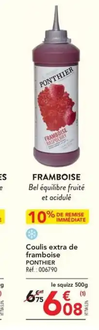 METRO Coulis extra de framboise PONTHIER offre