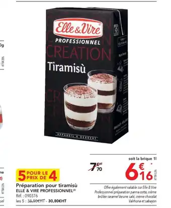 METRO Préparation pour tiramisù ELLE & VIRE PROFESSIONNEL (2) offre