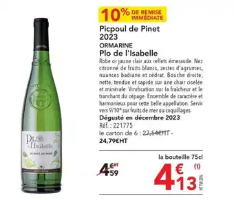 METRO Picpoul de Pinet 2023 offre