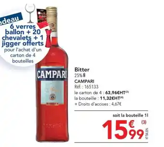 METRO BITTER CAMPARI offre