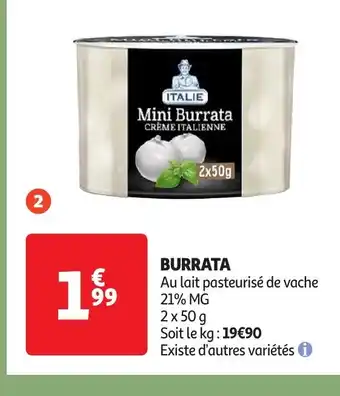 Auchan Supermarché BURRATA offre