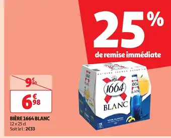 Auchan Supermarché BIÈRE 1664 BLANC offre