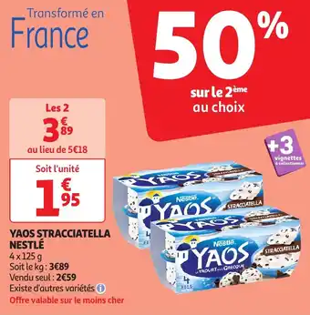 Auchan Supermarché YAOS STRACCIATELLA NESTLÉ offre