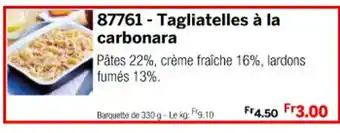 Thiriet 87761- Tagliatelles à la carbonara offre