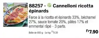 Thiriet Cannelloni ricotta épinards offre