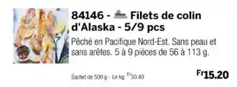 Thiriet Filets de colin d'Alaska - 5/9 pcs offre