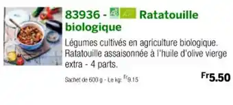 Thiriet Ratatouille biologique offre