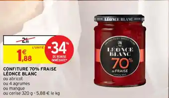 Intermarché Contact CONFITURE 70% FRAISE LÉONCE BLANC offre