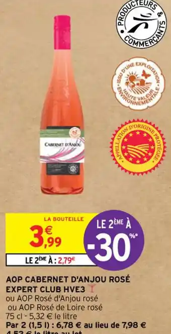 Intermarché Contact AOP CABERNET D'ANJOU ROSÉ EXPERT CLUB HVE3 offre