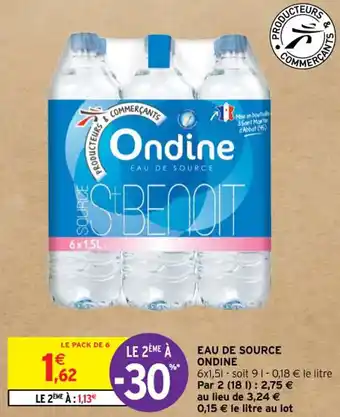 Intermarché Contact EAU DE SOURCE ONDINE offre