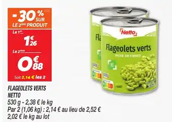 Netto FLAGEOLETS VERTS NETTO offre