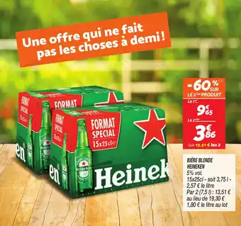 Netto BIÈRE BLONDE HEINEKEN 5% vol. offre