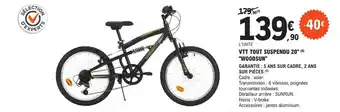 E.Leclerc Sport VTT TOUT SUSPENDU 20" (4) "WOODSUN" offre