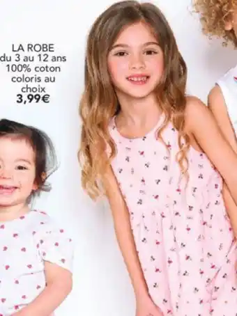 Stokomani LA ROBE du 3 au 12 ans 100% coton coloris au offre