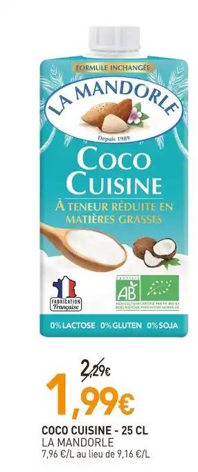 naturéO LA MANDORLE COCO CUISINE offre