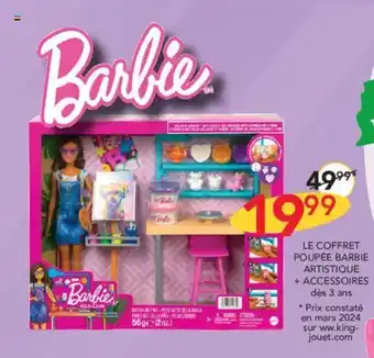 Stokomani LE COFFRET POUPÉE BARBIE ARTISTIQUE + ACCESSOIRES offre