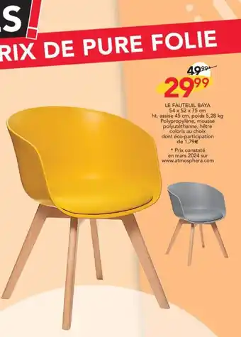 Stokomani LE FAUTEUIL BAYA offre