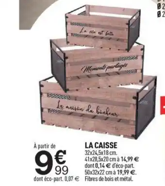 Centrakor LA CAISSE offre