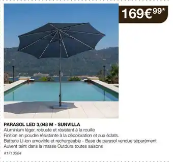 Costco PARASOL LED 3,048 M - SUNVILLA offre