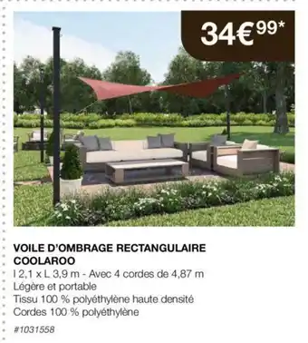 Costco VOILE D'OMBRAGE RECTANGULAIRE COOLAROO offre