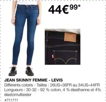 Costco JEAN SKINNY FEMME - LEVIS offre