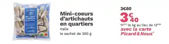 Picard Mini-coeurs d'artichauts en quartiers offre