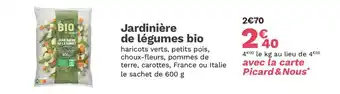 Picard Jardinière de légumes bio offre