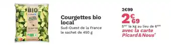 Picard Courgettes bio local offre