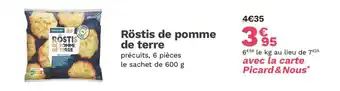 Picard Röstis de pomme de terre offre