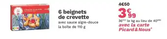 Picard 6 beignets de crevette offre