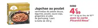 Picard Japchae au poulet offre