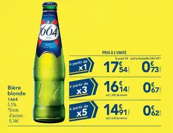 METRO Bière blonde 1664 offre
