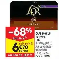 Leader Price L'or - café moulu intense offre