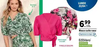 Lidl Eco vero - blouse cache-coeur offre