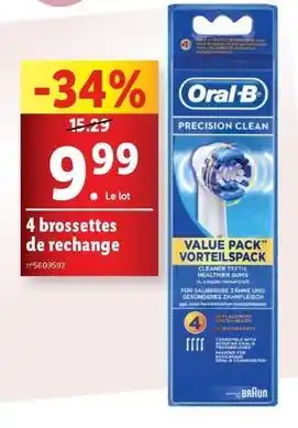 Lidl Oral-b - 4 brossettes de rechange offre