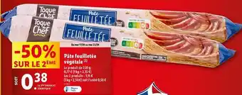 Lidl Toque du chef - pâte feuilletée végétale offre