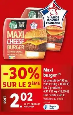 Lidl Maxi burger offre