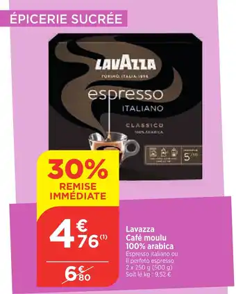 Bi1 Lavazza Café moulu 100% arabica offre