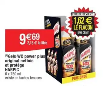Cora x Carrefour (2) Gels WC power plus original nettoie et protège HARPIC offre