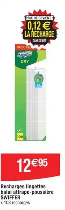 Cora x Carrefour Recharges lingettes balai attrape-poussière SWIFFER offre