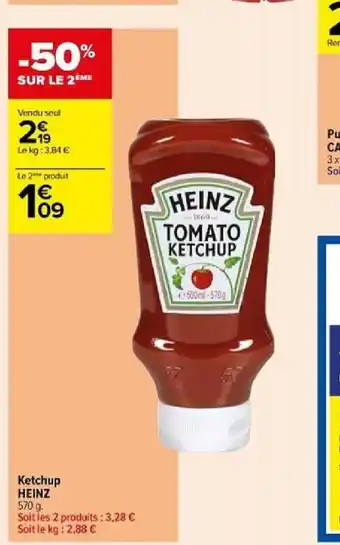 Carrefour Contact Ketchup HEINZ offre