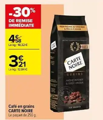 Carrefour Contact Café en grains CARTE NOIRE offre