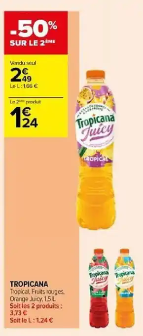 Carrefour Contact TROPICANA offre