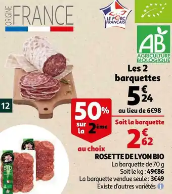 Rosette de lyon bio